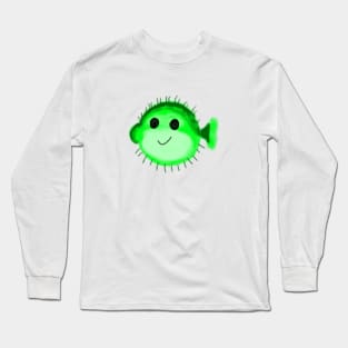 Green sea animal fish art Long Sleeve T-Shirt